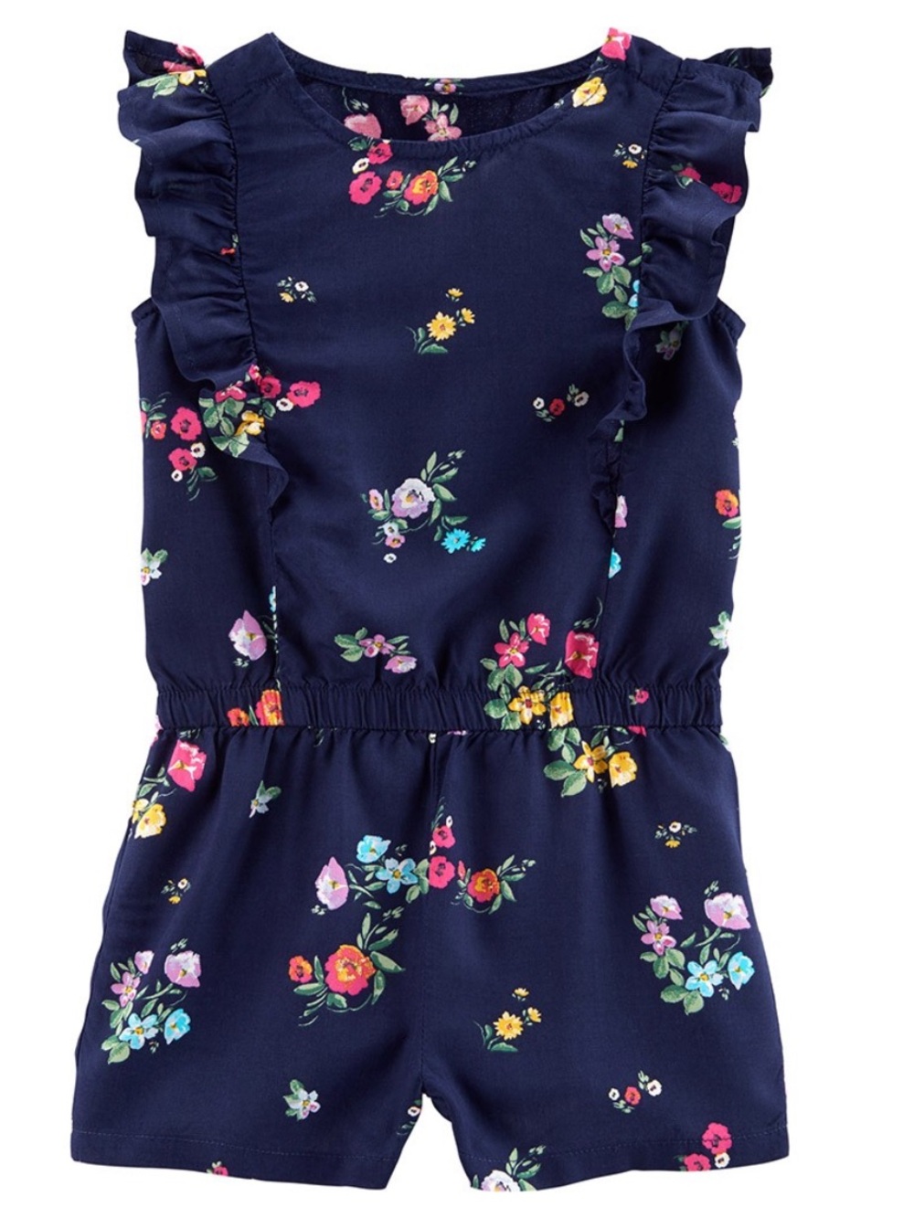 OshKosh B'gosh Floral Ruffle Sleeve Romper 4T